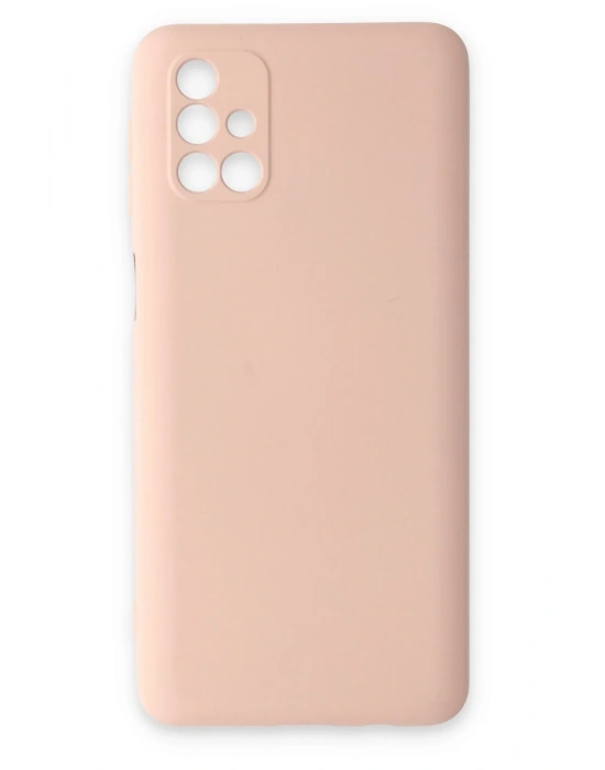 Newface Samsung Galaxy M31S Kılıf Nano içi Kadife Silikon - Pudra