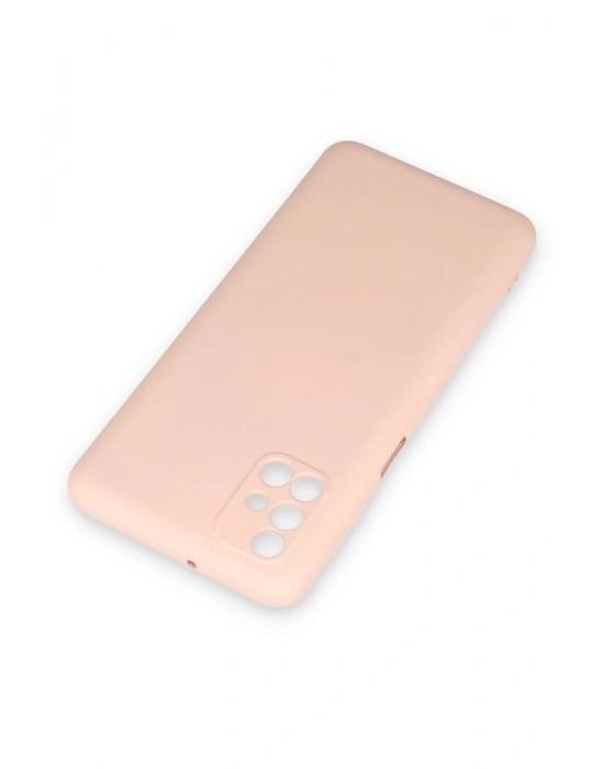 Newface Samsung Galaxy M31S Kılıf Nano içi Kadife Silikon - Pudra