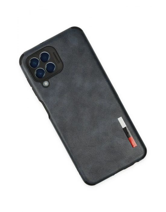 Newface Samsung Galaxy M33 Kılıf Loop Deri Silikon - Lacivert