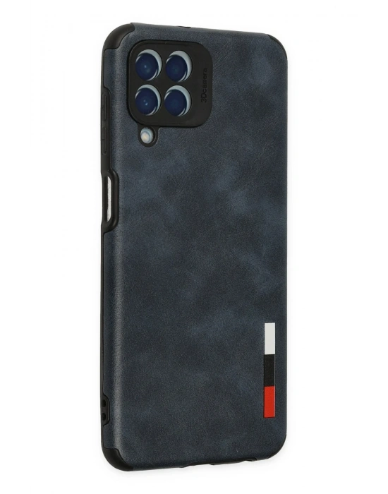 Newface Samsung Galaxy M33 Kılıf Loop Deri Silikon - Lacivert