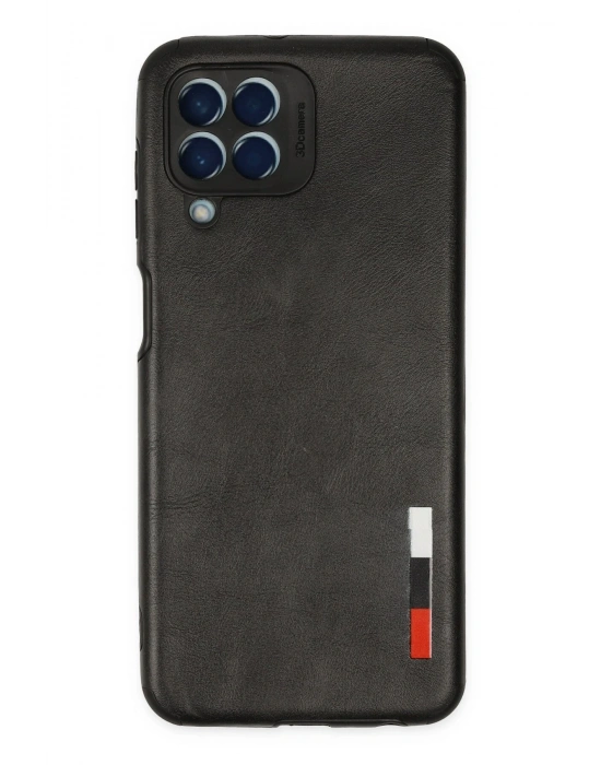 Newface Samsung Galaxy M33 Kılıf Loop Deri Silikon - Siyah