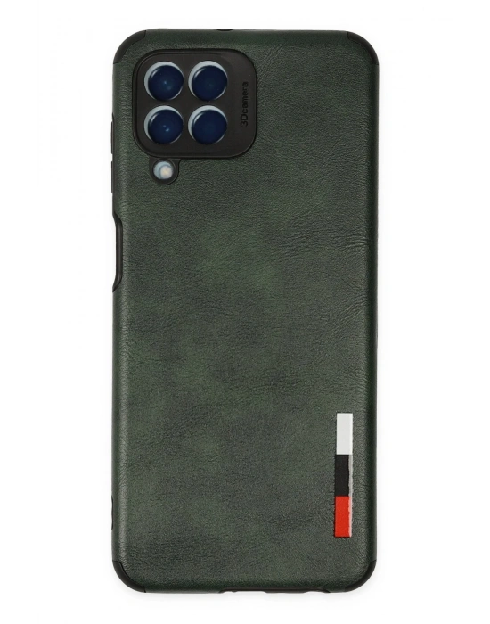 Newface Samsung Galaxy M33 Kılıf Loop Deri Silikon - Yeşil