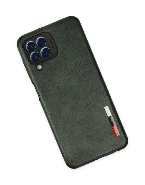 Newface Samsung Galaxy M33 Kılıf Loop Deri Silikon - Yeşil