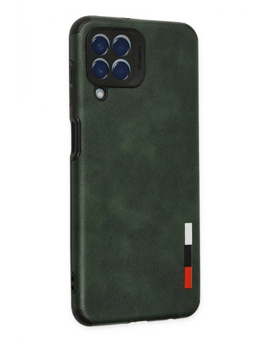 Newface Samsung Galaxy M33 Kılıf Loop Deri Silikon - Yeşil