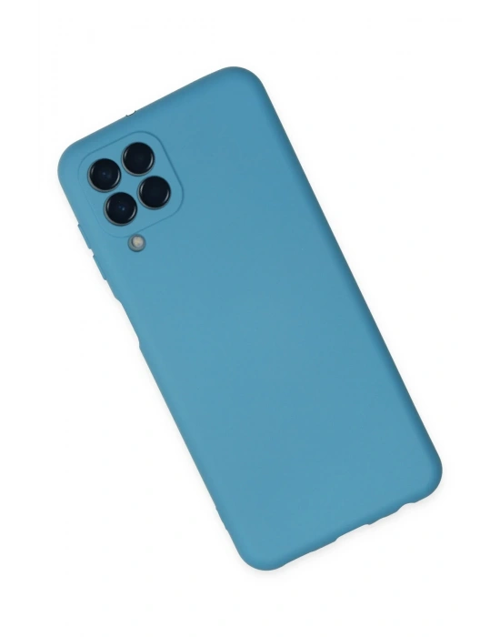 Newface Samsung Galaxy M33 Kılıf Nano içi Kadife Silikon - Mavi