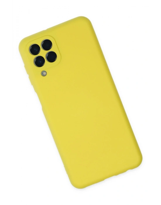 Newface Samsung Galaxy M33 Kılıf Nano içi Kadife Silikon - Sarı