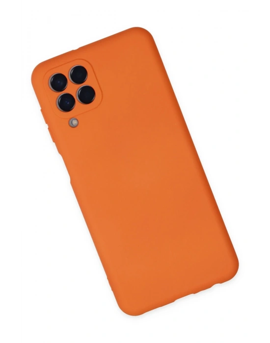 Newface Samsung Galaxy M33 Kılıf Nano içi Kadife Silikon - Turuncu