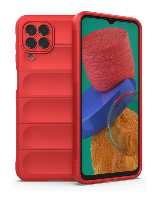 Newface Samsung Galaxy M33 Kılıf Optimum Silikon - Kırmızı