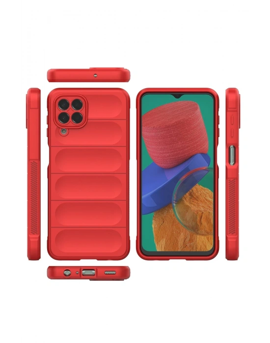 Newface Samsung Galaxy M33 Kılıf Optimum Silikon - Kırmızı