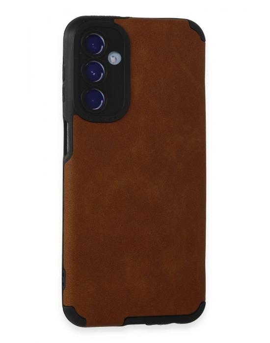 Newface Samsung Galaxy M34 5G Kılıf Loop Deri Silikon - Kahverengi