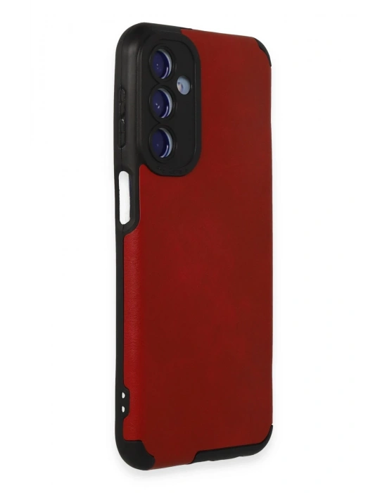 Newface Samsung Galaxy M34 5G Kılıf Loop Deri Silikon - Kırmızı