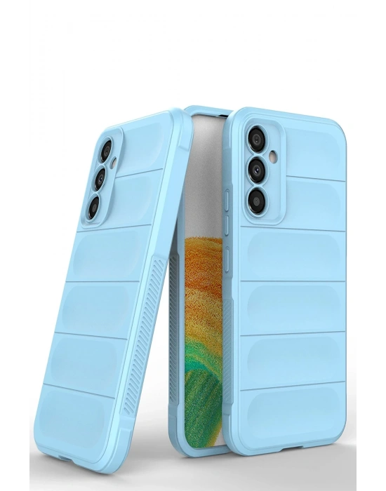 Newface Samsung Galaxy M34 5G Kılıf Optimum Silikon - Sky Blue