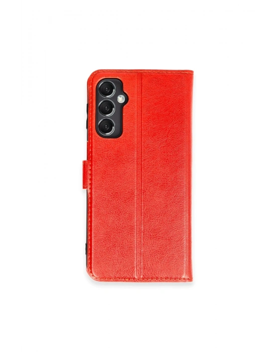 Newface Samsung Galaxy M34 5G Kılıf Trend S Plus Kapaklı Kılıf - Kırmızı