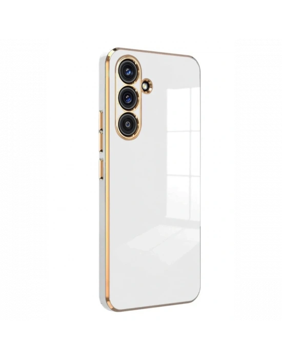 Newface Samsung Galaxy M34 5G Kılıf Volet Silikon - Beyaz