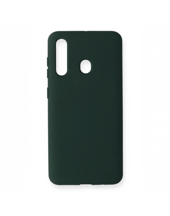 Newface Samsung Galaxy M40 Kılıf Nano içi Kadife Silikon - Koyu Yeşil