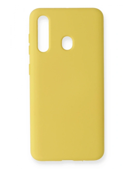 Newface Samsung Galaxy M40 Kılıf Nano içi Kadife Silikon - Sarı