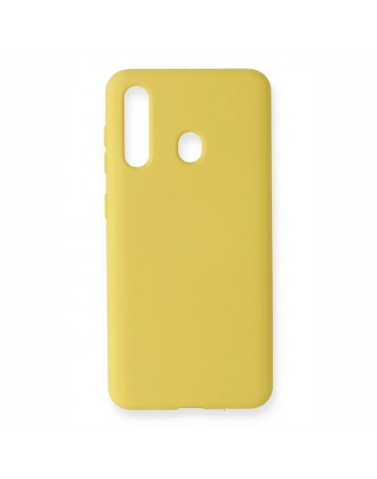 Newface Samsung Galaxy M40 Kılıf Nano içi Kadife Silikon - Sarı