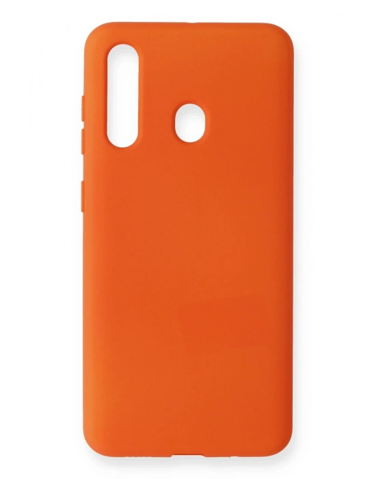 Newface Samsung Galaxy M40 Kılıf Nano içi Kadife Silikon - Turuncu