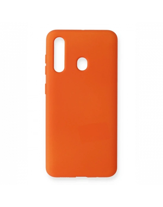 Newface Samsung Galaxy M40 Kılıf Nano içi Kadife Silikon - Turuncu