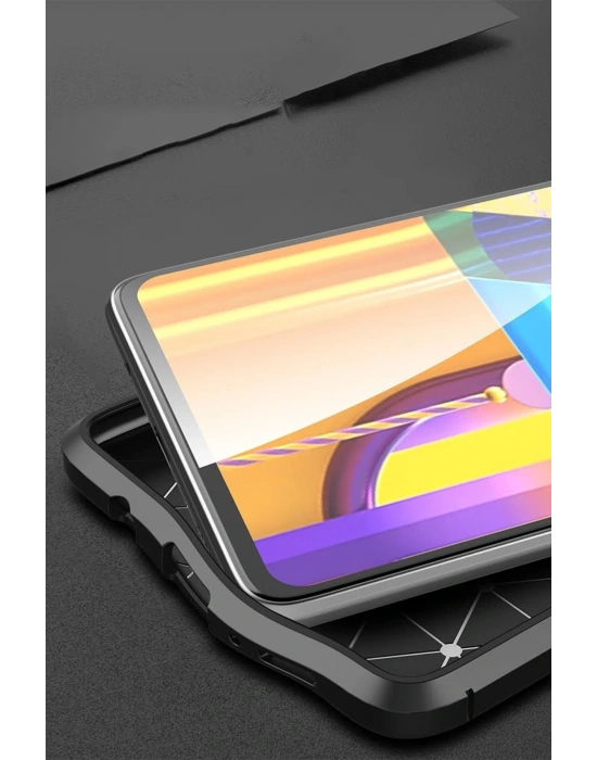 Newface Samsung Galaxy M51 Kılıf Auto Focus Kapak - Kırmızı