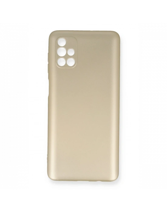 Newface Samsung Galaxy M51 Kılıf First Silikon - Gold