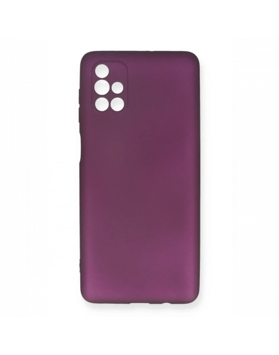 Newface Samsung Galaxy M51 Kılıf First Silikon - Mürdüm