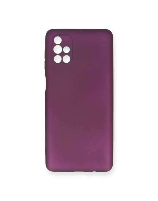 Newface Samsung Galaxy M51 Kılıf First Silikon - Mürdüm