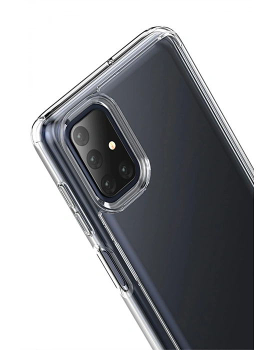 Newface Samsung Galaxy M51 Kılıf Lüx Şeffaf Silikon