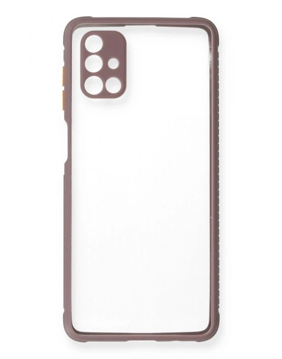 Newface Samsung Galaxy M51 Kılıf Miami Şeffaf Silikon - Açık Mor