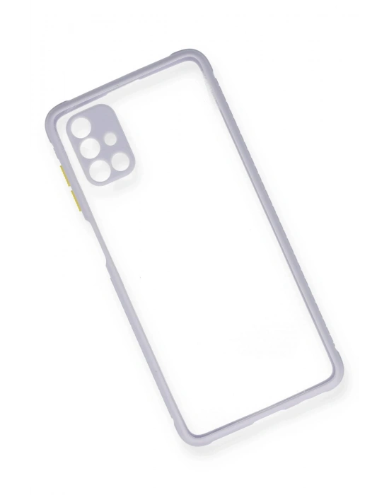 Newface Samsung Galaxy M51 Kılıf Miami Şeffaf Silikon - Lila