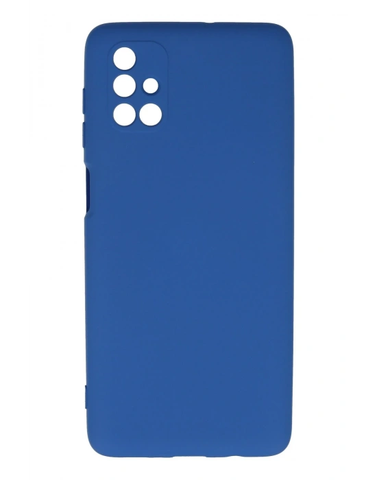 Newface Samsung Galaxy M51 Kılıf Nano içi Kadife Silikon - Mavi