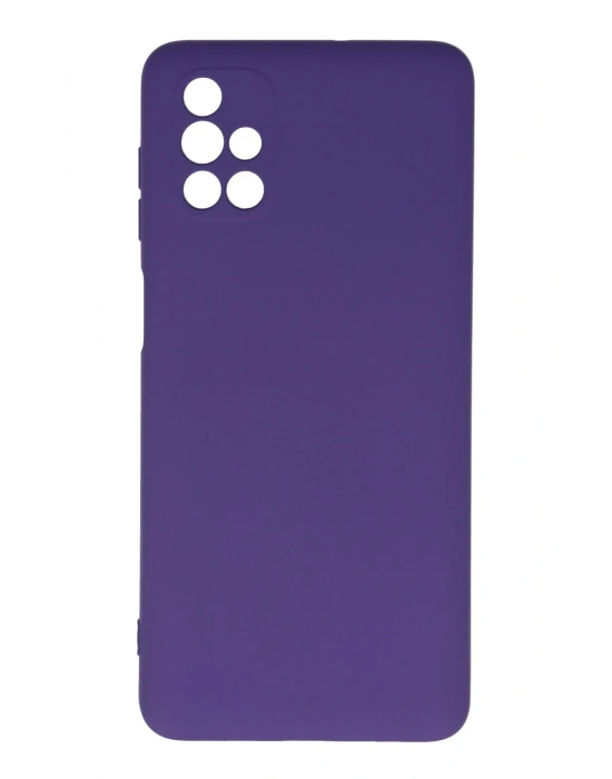 Newface Samsung Galaxy M51 Kılıf Nano içi Kadife Silikon - Mor