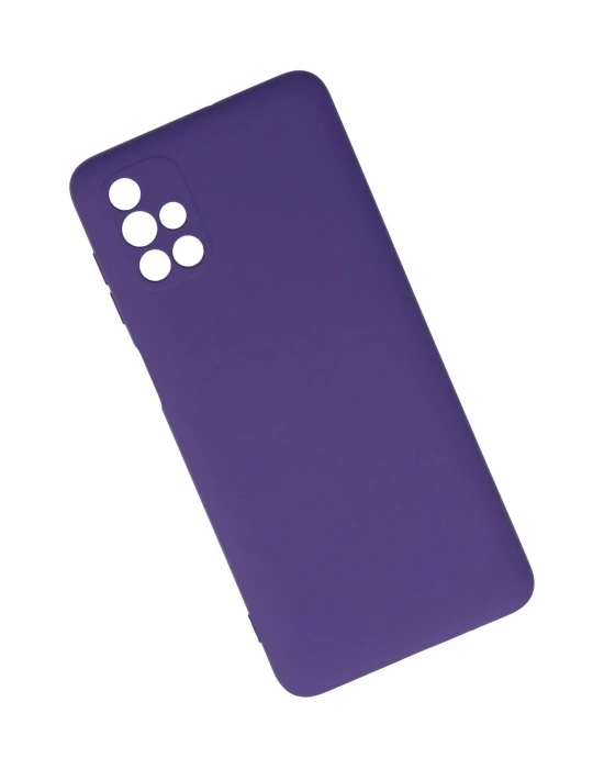Newface Samsung Galaxy M51 Kılıf Nano içi Kadife Silikon - Mor