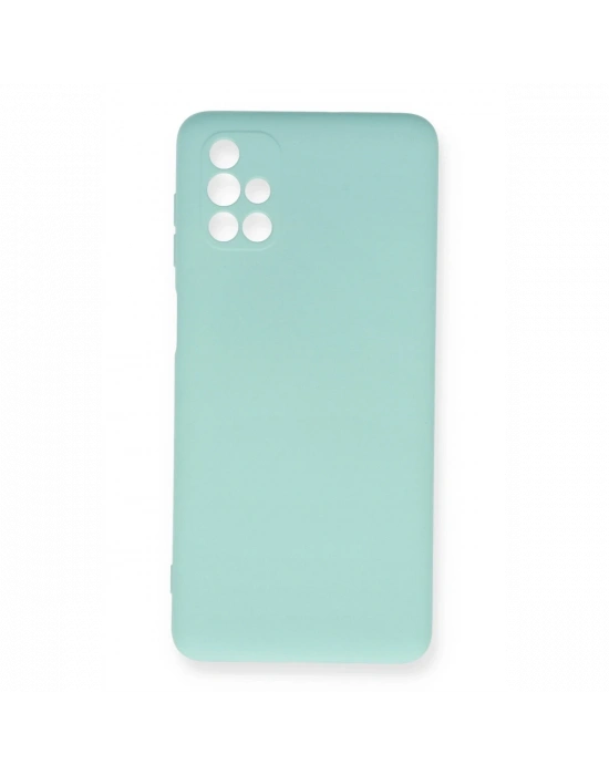 Newface Samsung Galaxy M51 Kılıf Nano içi Kadife Silikon - Turkuaz