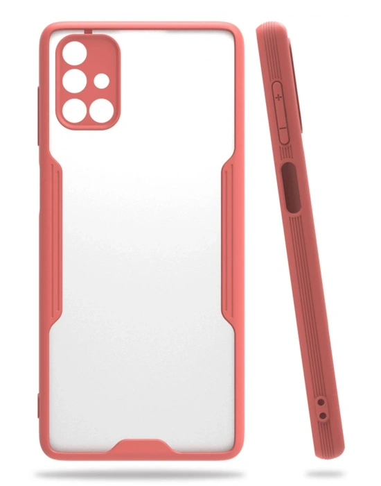 Newface Samsung Galaxy M51 Kılıf Platin Silikon - Pembe