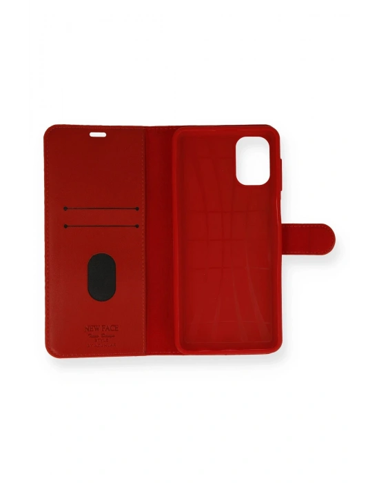 Newface Samsung Galaxy M51 Trend S Plus Kapaklı Kılıf - Kırmızı