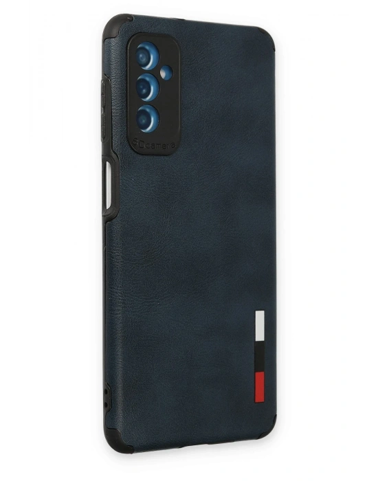 Newface Samsung Galaxy M52 5G Kılıf Loop Deri Silikon - Lacivert