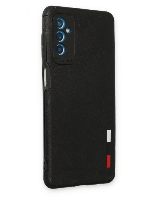 Newface Samsung Galaxy M52 5G Kılıf Loop Deri Silikon - Siyah