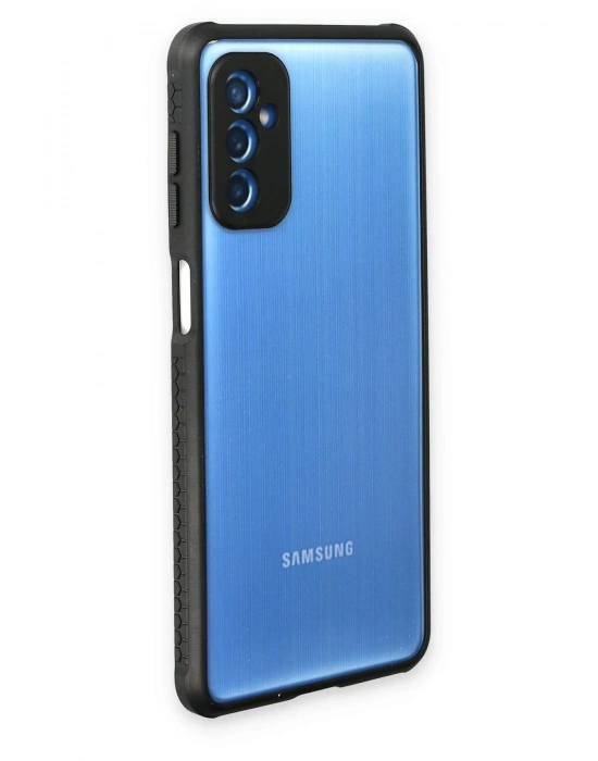 Newface Samsung Galaxy M52 5G Kılıf Miami Şeffaf Silikon - Siyah