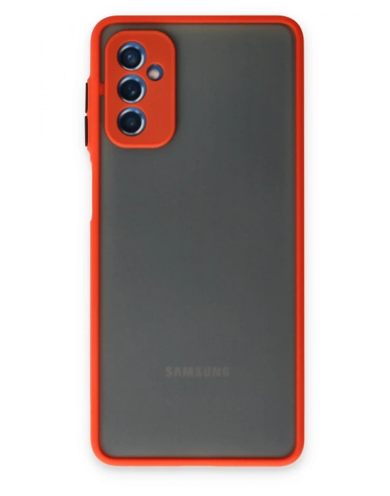 Newface Samsung Galaxy M52 5G Kılıf Montreal Silikon Kapak - Kırmızı