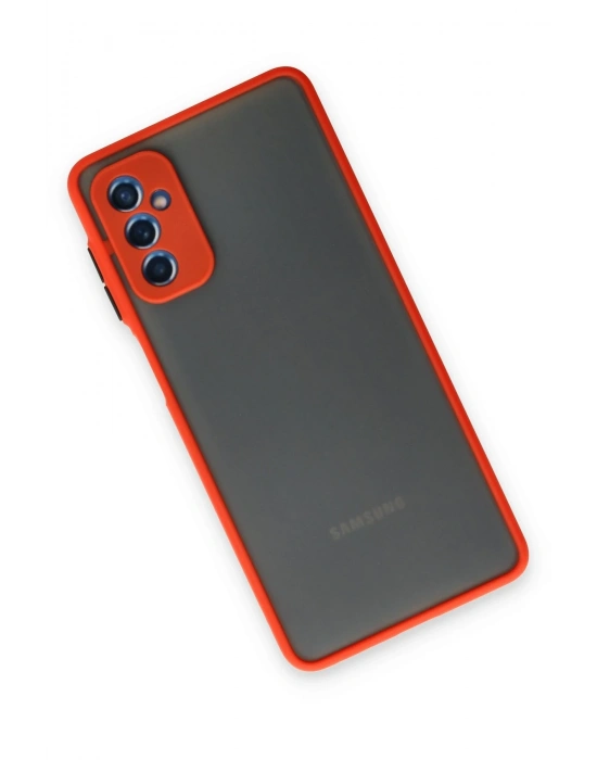 Newface Samsung Galaxy M52 5G Kılıf Montreal Silikon Kapak - Kırmızı