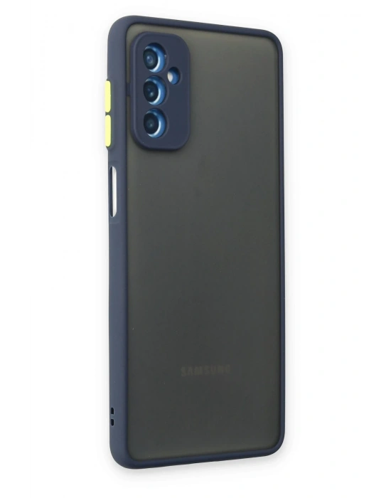 Newface Samsung Galaxy M52 5G Kılıf Montreal Silikon Kapak - Lacivert