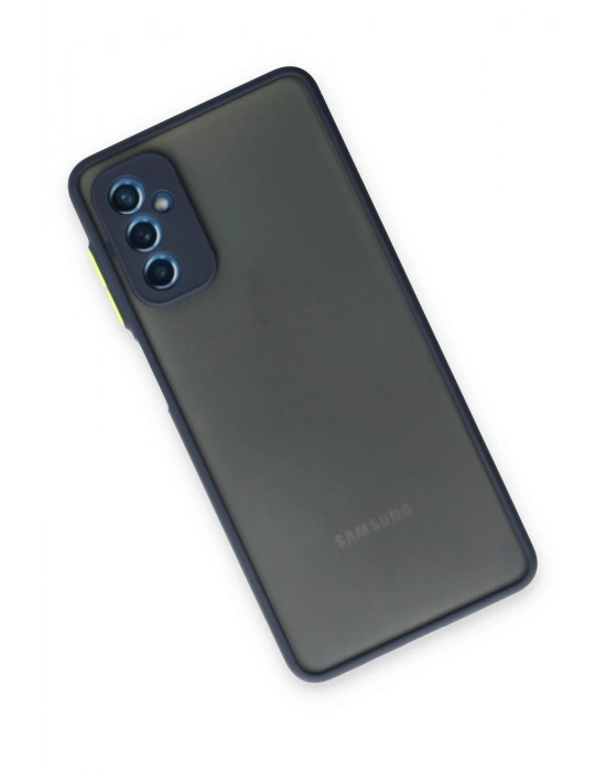 Newface Samsung Galaxy M52 5G Kılıf Montreal Silikon Kapak - Lacivert