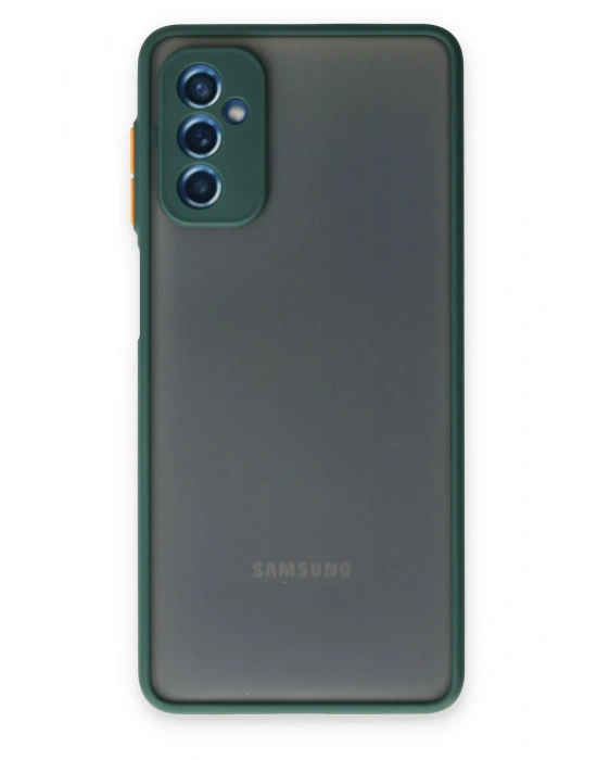 Newface Samsung Galaxy M52 5G Kılıf Montreal Silikon Kapak - Yeşil