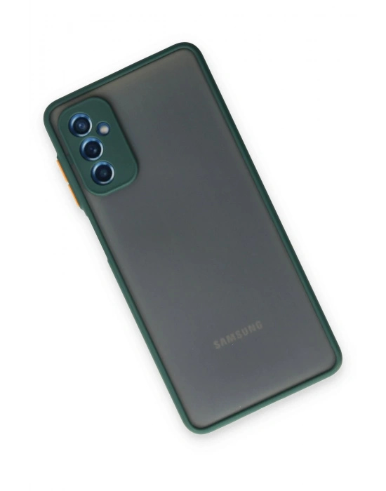 Newface Samsung Galaxy M52 5G Kılıf Montreal Silikon Kapak - Yeşil