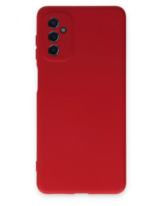 Newface Samsung Galaxy M52 5G Kılıf Nano içi Kadife Silikon - Kırmızı