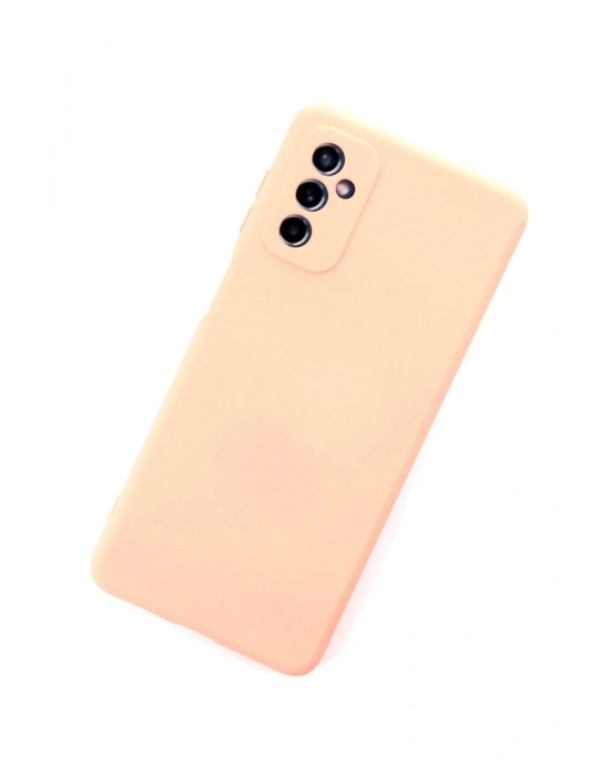 Newface Samsung Galaxy M52 5G Kılıf Nano içi Kadife Silikon - Pudra