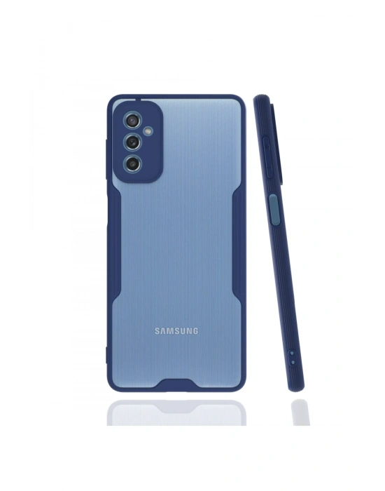 Newface Samsung Galaxy M52 5G Kılıf Platin Silikon - Lacivert