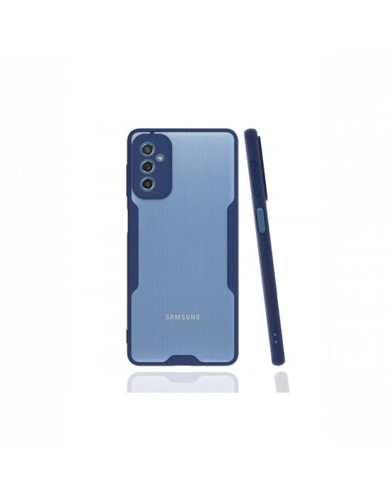 Newface Samsung Galaxy M52 5G Kılıf Platin Silikon - Lacivert