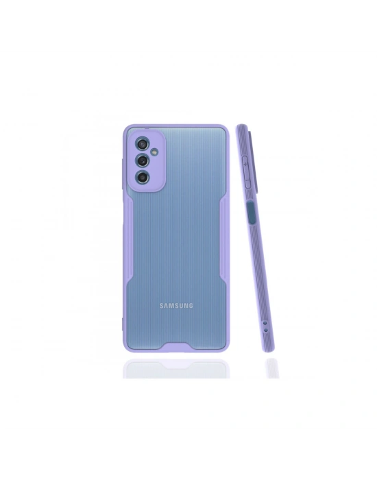 Newface Samsung Galaxy M52 5G Kılıf Platin Silikon - Lila